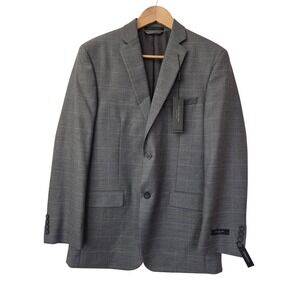 Marc New York Casselman Blazer Suit Jacket Mens Size  38 Reg Gray Windowpane NWT